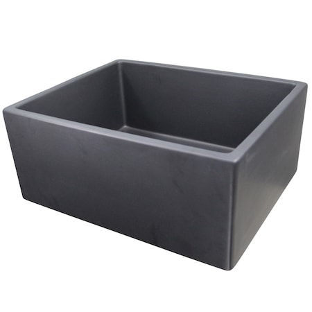 Nantucket Sinks 23-Inch Farmhouse Fireclay Sink with Matte Black Finish FCFS2418S-MatteBlack